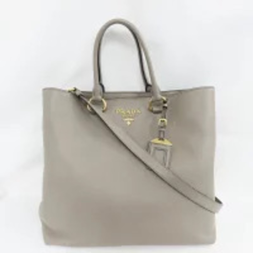 Prada Shoulder Tote Bag ARGILLA Gray - Picture 1 of 10